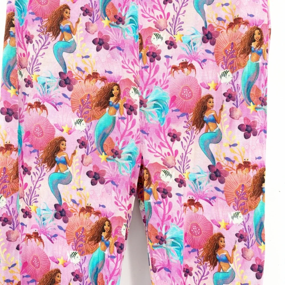 Posh Peanut x Disney Girls Little Mermaid Ariel Bamboo‎ Pajama Pants Size 10-12